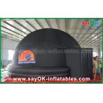6m Black Inflatable Planetarium Dome Projection Screen Tent With Logo Print for sale