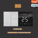 Tuya 3.0 Zigbee Wall Panel Metal Push Button White / Silver Color UK Square Box for sale