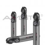 R10 Four Flute End Mill 0.4μm Carbide Ball End Mill H6 For Steel for sale