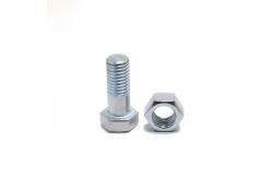 China DIN931 Class 8.8 Blue Zinc Half Thread Hex Bolts Galvanized Finish supplier