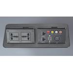 Hotel furniture smart power socket Hidden desktop socket with VGA / Telephone/ AV / USB / HDMI connector for sale
