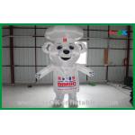Inflatable Animal Balloons White Custom Advertising Inflatable Bear Inflatable Cartoon Characters for sale