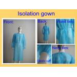 Round Neck Patient Disposable Plastic Gowns , Medical Isolation Gowns for sale