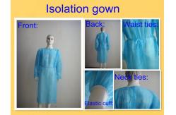 China SMS PP Disposable Surgical Gown , Medical Isolation Gowns For Patient Round Neck supplier