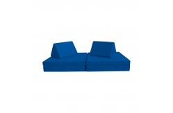 China Flexible Seating Modular Micro Suede Kids Play Sofa Couch For Playroom supplier