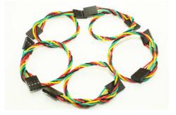 China 4Pin Dupont Jumper Wires 2.54 Spacing Pin Headers , 20cm Length supplier
