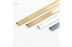 China PVD Gold Hairline Finish Stainless Steel Tile Trim Floor Transition Strip supplier