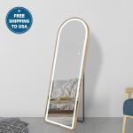 LED Full Length Mirror With Lights Arched Aluminum Adjustable Lighting High Visibility for sale