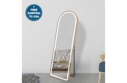 China LED Full Length Mirror With Lights Arched Aluminum Adjustable Lighting High Visibility supplier