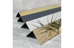 China Golden Mirror L Shape Stair Tile Trim Stainless Steel Metal Tile Profile supplier