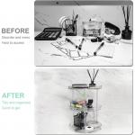 3 Tier Transparent Easy to Assemble Turntable Lazy Susan Cosmetic Makeup Organizers