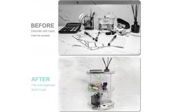 China 3 Tier Transparent Easy to Assemble Turntable Lazy Susan Cosmetic Makeup Organizers supplier