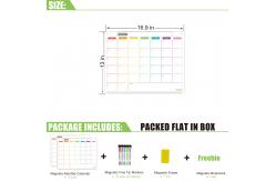 China Extra Thick Magnetic Dry Erase Fridge Calendar Monthly Notepad 2pcs supplier