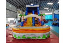China Adult Outdoor Inflatable Water Slides Palm Tree Jumping Bouncy Castle supplier