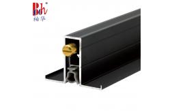 China Black Acoustic Automatic Door Bottom Seals Aluminium Material With Side Edge supplier