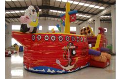 China Double Stitching Pirate Bounce House , Pirate Ship Inflatable Bouncer supplier