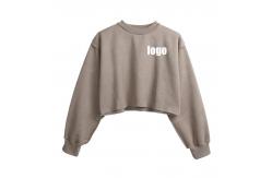 China Drop Shoulder Slogan Embroidery Sweatshirt Customized Labels 100% Cotton supplier
