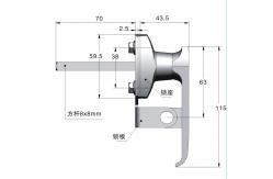 China Keyless Steel Cabinet Lock Paddlockable Waterproof Door Handle Lock supplier