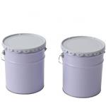 10L Metal Round Paint Pail Bucket Oil Tin Can White Color for sale
