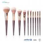 Synthetic Hair 12pcs Wooden Handle Makeup Brushes for sale