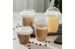 China Polylactic Acid Sheet Cold Bubble Tea Milk Tea Cup PLA With Lid supplier