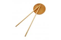 China Biodegradable Disposable Bamboo Chopsticks with Black Flower Paper Wrapping supplier
