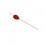 Strawberry Shaped Beaded Bamboo Food Picks Cocktail Skewers 100pcs/Pack for sale