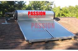 China 300L Integrated Pressure Solar Water Heater with Blue Titanium Flat Collector supplier