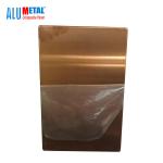 800mm 3200mm Outdoor Brushed Aluminum Composite Panel Brass Finish Odm for sale