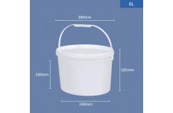China Heavy Duty Oval Polypropylene PP Recycled Plastic Buckets 6L OEM supplier