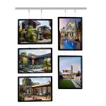 Custom Hanging A3/A4 Portrait Led Crystal Frame Acrylic Crystal Light Box for sale