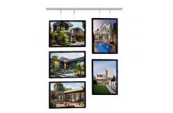 China Custom Hanging A3/A4 Portrait Led Crystal Frame Acrylic Crystal Light Box supplier