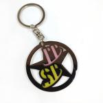 Color Transparent Lacquer Promotional Keychain Vibrant Twist For Brand for sale