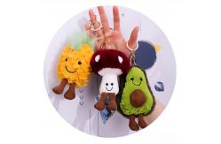 China 23 . 5 * 7 . 5CM Plush Keychain Toys Fruit Shape Skin Friendly Cotton Material supplier