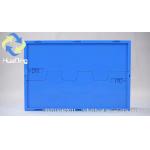 Big blue shipping box attached lid storage container wholesale Plastic Tote for sale