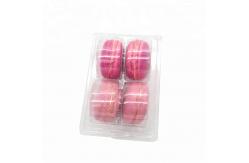 China Recyclable Acrylic Plastic Macaron Packaging 4pcs Macaron Clear Box supplier