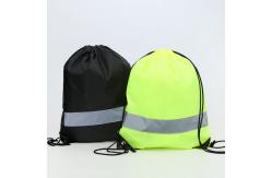 China Reflective Strip 210D Polyester Drawstring Packaging Bags supplier