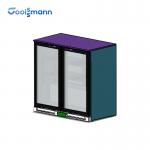 Automatic Defrost Backbar Cooler LED Control Manually Double Door Fridge for sale