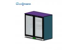 China Automatic Defrost Backbar Cooler LED Control Manually Double Door Fridge supplier
