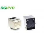Single Port Rj45 Connector Plug G/Y Led Ethernet Surface Mount Board Pcb Metal Shielded for sale