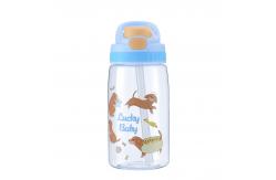 China Eco Friendly Plastic Straw Cup 480ml Kids' Reusable Plastic Water Cup With Straw supplier
