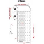 Matte Blue Low Temperature Labels 6mmx5mm 1mil High Temperature Resistant Polyimide Label