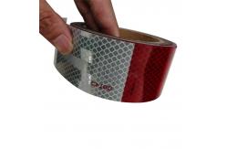 China Red White DOT C2 Metalized Prismatic Reflective Tape For Vehicles supplier