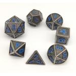 Metal KTV Gaming Dice Set , Hand Pouring Polyhedral 7 Die Set for sale