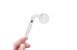 China Inhale Elbow Transparent Borosilicate Glass Smoke Pipe supplier
