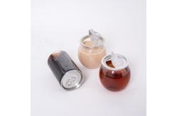 China 250ml Round Plastic Beverage Cans With Easy Open End Clear Drinks Bottles supplier