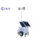 Solar Led Light Mobile Surveillance Trailer With Pneumastic Telescopic Mast