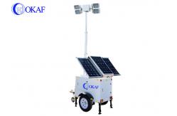 China Solar Led Light Mobile Surveillance Trailer With Pneumastic Telescopic Mast supplier