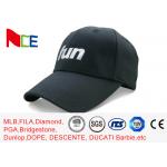 FUN 6 Panels Mens Sports Hats , Relaxed Black Cool Sports Fitted Caps for sale