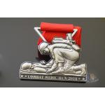 Custom 3D Race Running Awards With 864*38mm Red Ribbon Personalized
